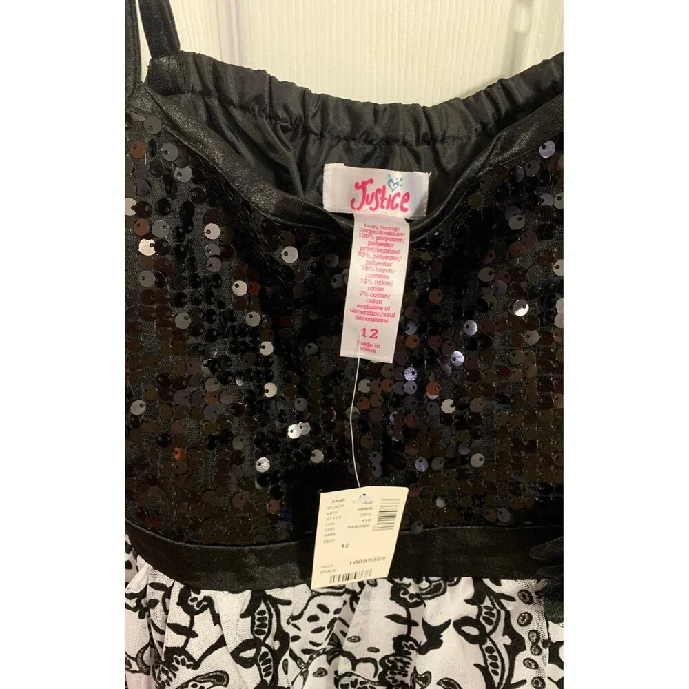 Justice Dress. New with tags. Size 12.